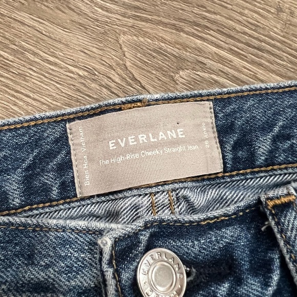 Everlane the high rise cheeky straight jean button fly - Picture 2 of 5